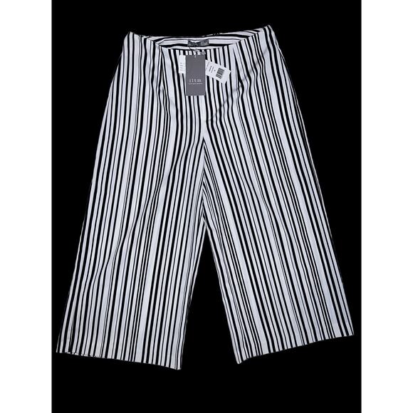 NWT I LOVE TYLER MADISON DRESSY WIDE LEG CAPRIS SZ MEDIUM - Picture 1 of 3